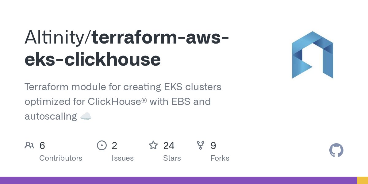 AltinityDB's tweet image. Want a shortcut to running production-ready #ClickHouse® clusters on AWS #EKS?

We’ve got you. The Altinity #Terraform module handles:
• Autoscaling
• EBS tuning
• Out-of-the-box setup of Altinity #Kubernetes Operator

Fork, scale, and start querying:
hubs.la/Q03PhrKx0