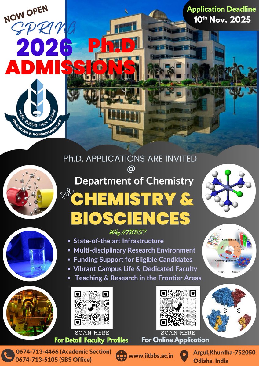 tabrez_khan34's tweet photo. 📢📢 Interested working in💡 💡redox- &amp; ⚡ ⚡ Catalysis 4 Sustainable Org. Syn. for a Ph.D program. Plz consider applying @KhanLab3 https://t.co/SxpUDdcmlY @iitbbs . Also, consider exploring other opportunity https://t.co/NtndxaDE5O Deadline approaching fast. https://t.co/9jSowLoXH5