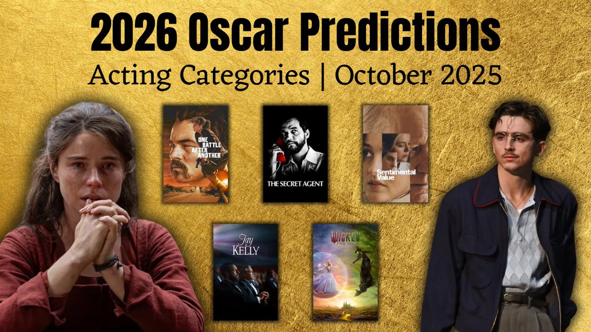 Updated Oscar predictions for every acting category, both lead and supporting: 

youtu.be/BR6VvtTkUfE?si…