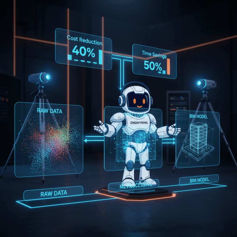 enginyring's tweet photo. The Scan-to-BIM workflow is being revolutionized by automation, cutting project times from 8 weeks to 2, reducing cost by up to 40%. Discover the AI-powered future in our latest article.

👉 https://t.co/aDHVlNw9lK

#ENGINYRING #ScanToBIM #BIM #Automation #AI #MachineLearning https://t.co/ZvNIQ05Rvr