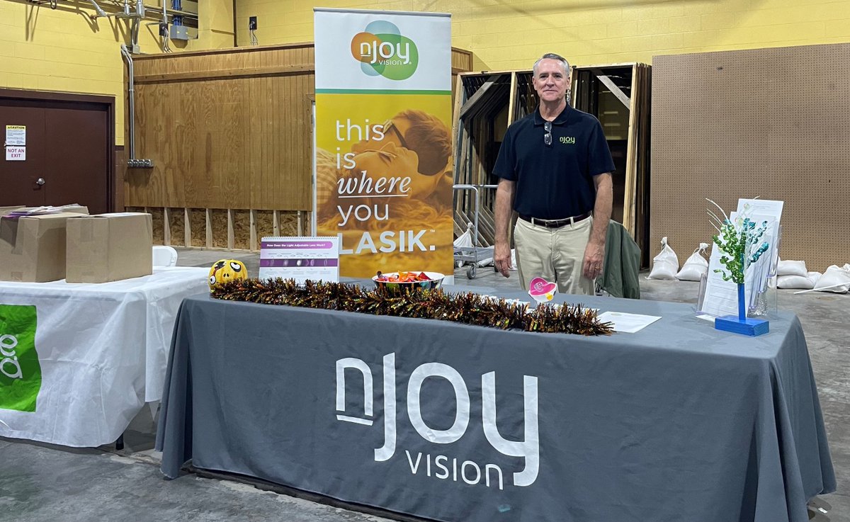 nJoyVision's tweet image. 👏🏼 Big thanks to the awesome team at @goodyear -Lawton for inviting nJoy Vision’s J.R. Clark to their Employee Health Fair! It was a blast connecting with everyone &amp;amp; sharing how #LASIK, #EVOICL &amp;amp; #LensReplacement can help bring your vision goals into focus.👁️Thank you, Goodyear!