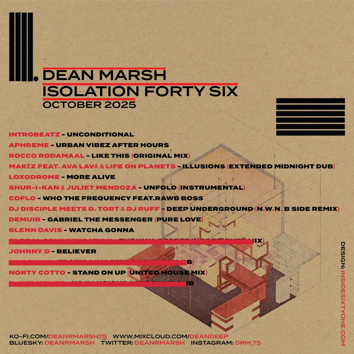 t r a ck l i s t________
i s o l a t i o n
_____________f o r t y
s i x
____o c t o b e r
2 0 2 5

After a few weeks of delay, it's finally incoming...