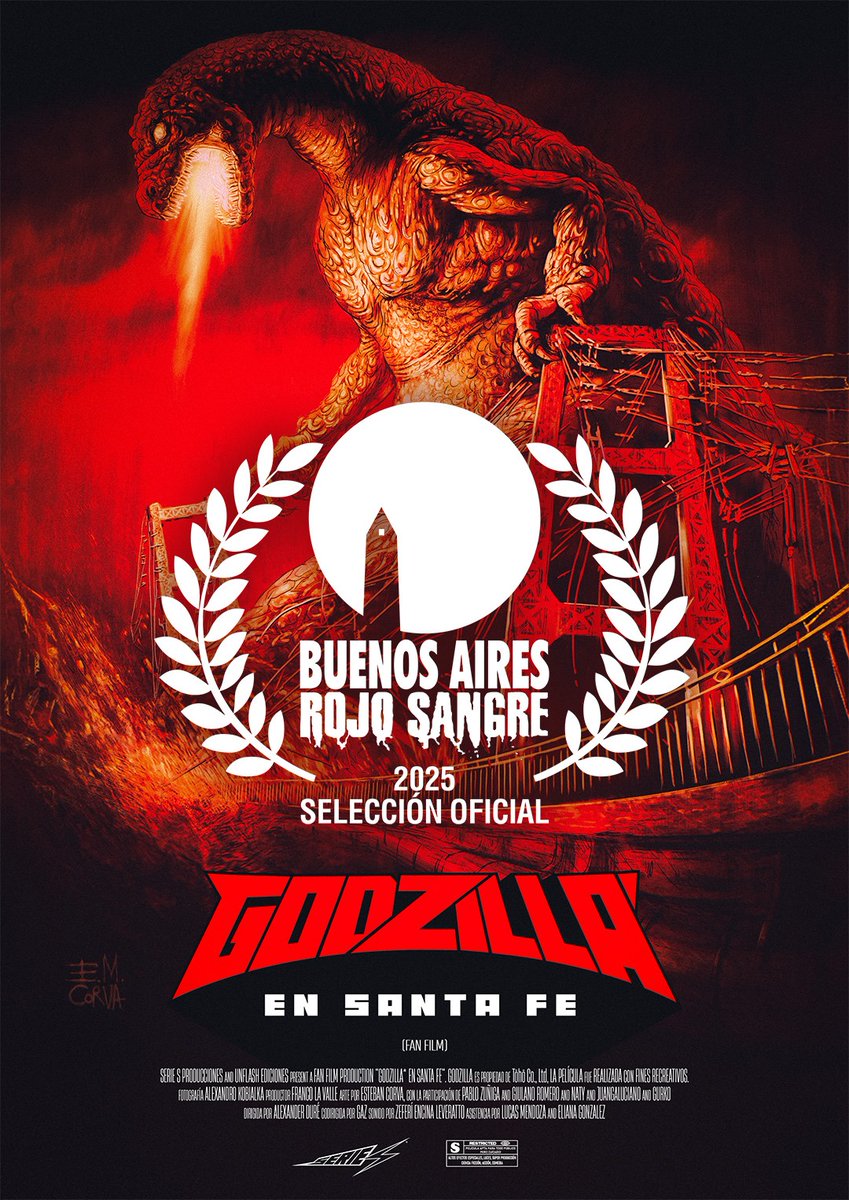 alexanderdure's tweet image. Muchos me lo preguntaban este tiempo, pero no podía contar nada. Ahora sí: GODZILLA EN SANTA FE EN EL BARS @rojosangre

Van a poder ver la película en el 26° Festival Buenos Aires Rojo Sangre, del 20 al 30 de noviembre en el Cine Multiplex Belgrano, Buenos Aires 🩸

Qué locura.