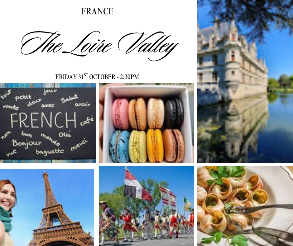 corkcolibrary's tweet image. 🥐France is the most visited country in the World!  Are you interested in learning more about this wonderful country from a French native?  Thinking of visiting France?

Join us in #FermoyLibrary on Friday 31st October at 2:30pm and learn about The Loire Valley, the culture, food…
