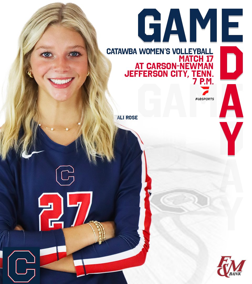 CatawbaIndians's tweet photo. Looking to take the hot streak on the road, it's Gameday for Catawba Women's Volleyball!
🆚 Carson-Newman
🕐 7 p.m.
📍 Jefferson City, Tenn.
📺 https://t.co/QcOXMUfvLm
📊 https://t.co/FQyJTgUbJ7
📰 https://t.co/xMmxiFUAc4
#WithJoy | #CatawbaCulture https://t.co/XFy93d52gA
