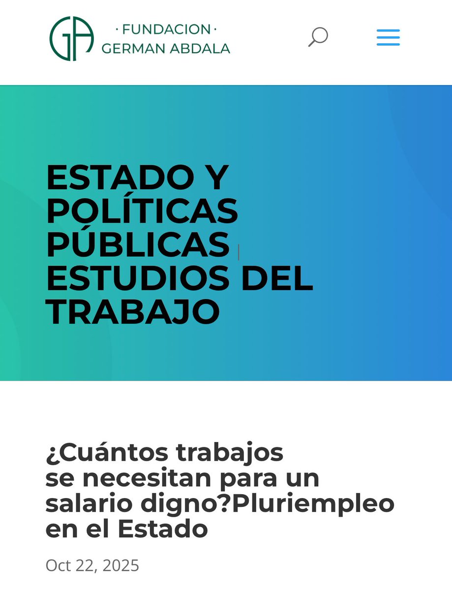 HABLEMOS DE PLURIEMPLEO EN EL ESTADO
Les compartimos este informe que explica una tendencia creciente del pluriempleo en la Administración Pública, que se ha intensificado en Argentina en los últimos años.
✍️ Emiliano Bisaro y Romina Piccirillo por la <a href="/FGAbdala/">Fundación Germán Abdala</a>