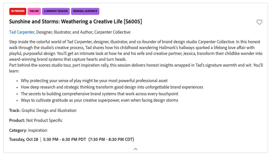 Next Tuesday, 10/28 5:30 PST join me <a href="/adobemax/">Adobe MAX</a> as I talk design process, the power of play &amp; share some never before seen work. Maybe my favorite work to date TBH. Register now before sold out. See you soon LA. reg.adobe.com/flow/adobe/m25…