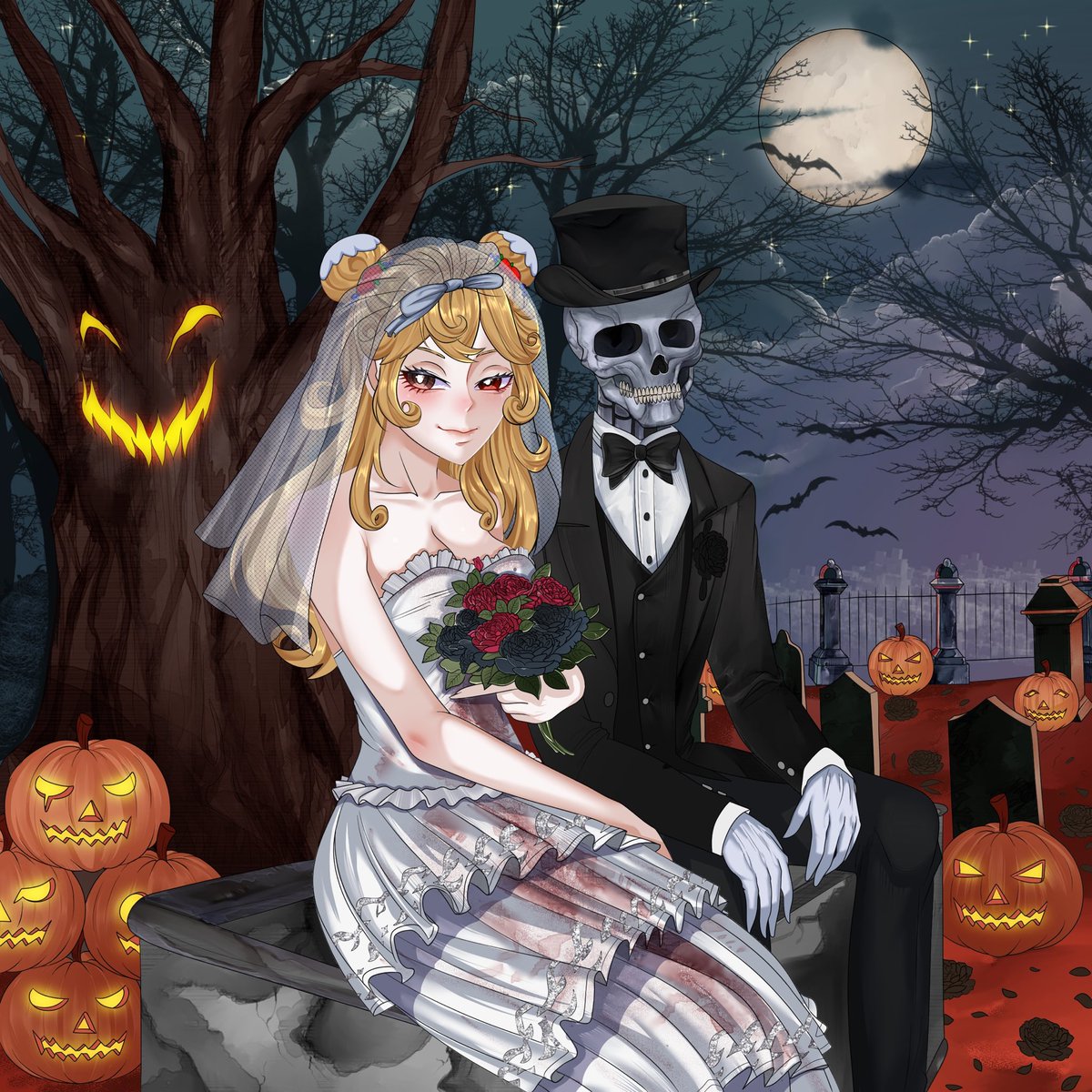 cinnamonstaVT's tweet photo. Halloween is in a week! AAAA. What are ppl dressing up as this year? 

Art by @midorikobayasih https://t.co/ndzPg20nkU