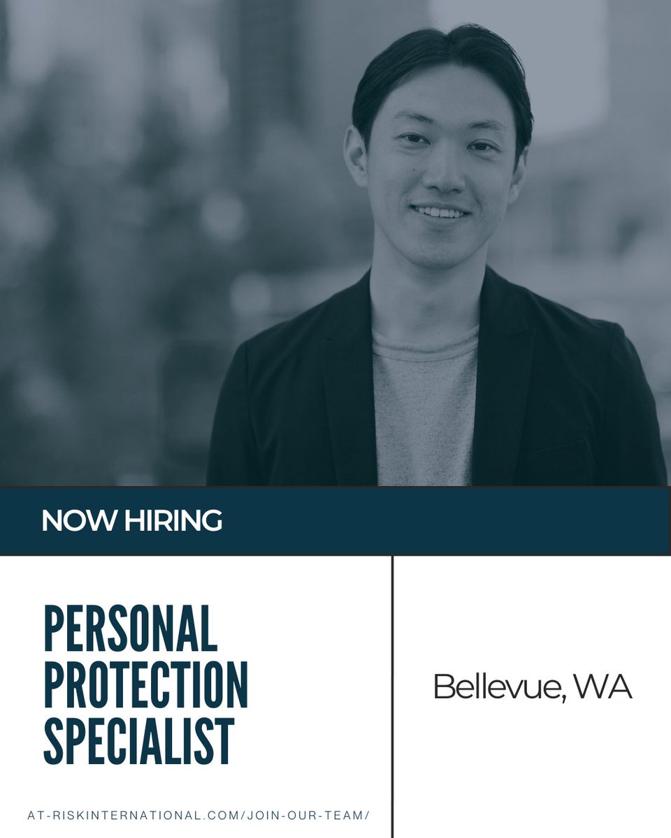 ATRISKIntl's tweet image. AT-RISK International is seeking a highly skilled Personal Protection Specialist to join our team in Bellevue, WA.

Learn more and apply here:
atriskinternational.bamboohr.com/careers/505