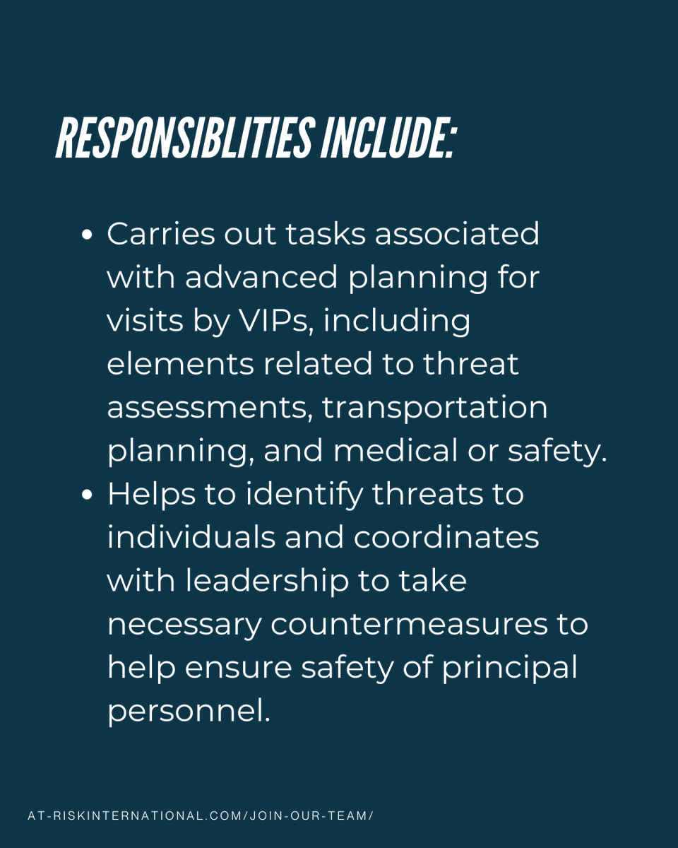 ATRISKIntl's tweet image. AT-RISK International is seeking a highly skilled Personal Protection Specialist to join our team in Bellevue, WA.

Learn more and apply here:
atriskinternational.bamboohr.com/careers/505