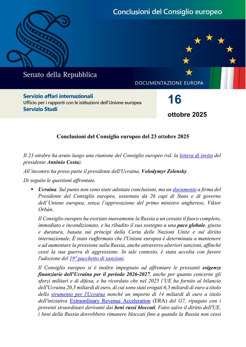 Conclusioni del Consiglio europeo del 23 ottobre 2025
senato.it/service/PDF/PD…