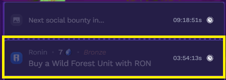 Hey, <a href="/Ronin_Network/">Ronin</a>.

Instead of ❌“Buy a Wild Forest Unit with RON”

Can you make it✅“Win a game match with your owned Wild Forest Unit”

I already have <a href="/playwildforest/">Wild Forest</a> units, why would I need to buy more? 

Let us play games, not spend.