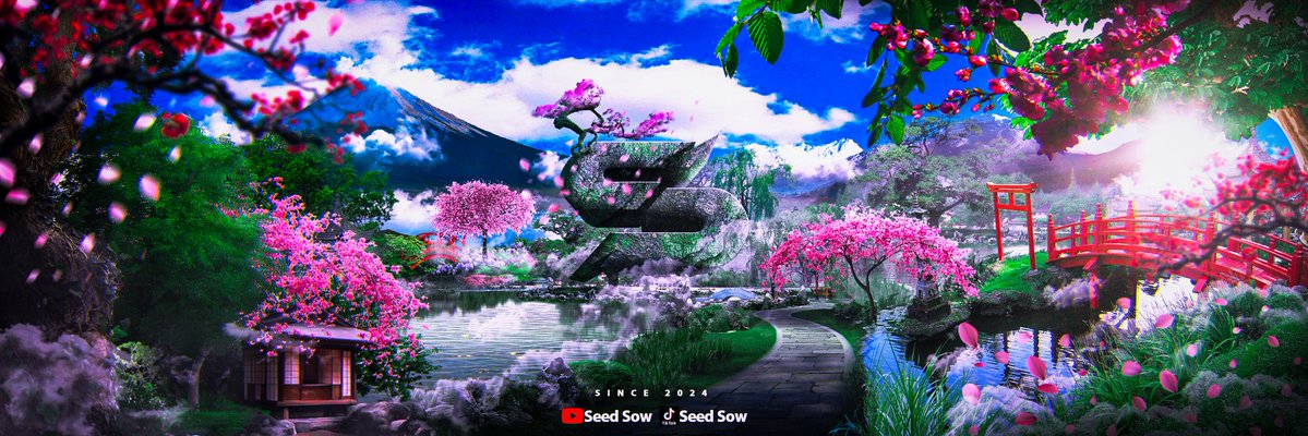 SLZRGFX's tweet image. ⛩️JAPANESE GARDEN FOR @SeedSoww 
Manipulation Header⛩️