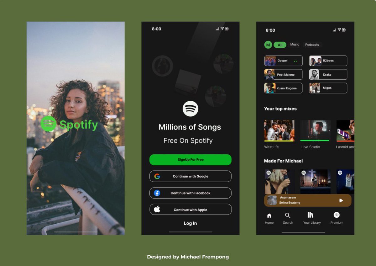 DesignWithKofi's tweet photo. A fresh spin on Spotify’s interface same vibe, new energy. 🎶 Would love to hear your thoughts on this. 
#UIDesign #UXDesign #SpotifyRedesign https://t.co/vQY7pNOGtb