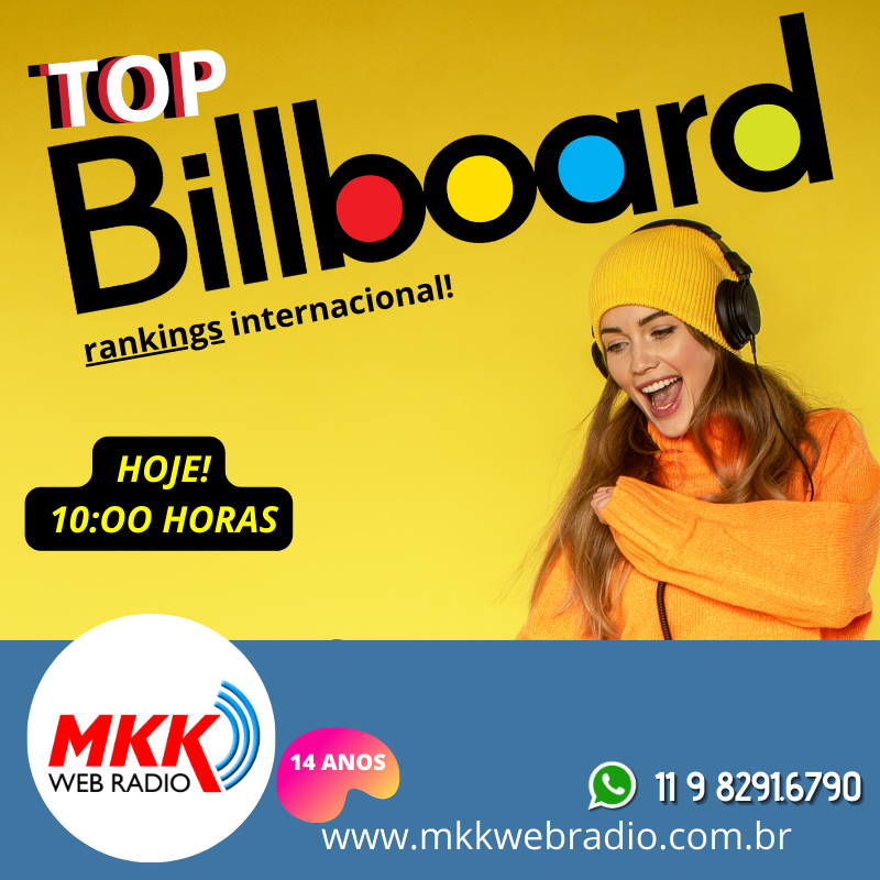 MkkWebradio's tweet photo. 📷HOJE 18:00 HORAS "TOP BILLBOARD" - O RANKING DA MÚSICA INTERNACIONAL!
singles mais vendidos e tocados nas rádios nos Estados Unidos e Mundo.
📷 Conecte-se https://t.co/mu8DHQmUxS
#mkkwebradio #radiomkk #mkkradio #billboard #Soul #radio #radioweb #radiostation #radioworld https://t.co/p3BsKDplox