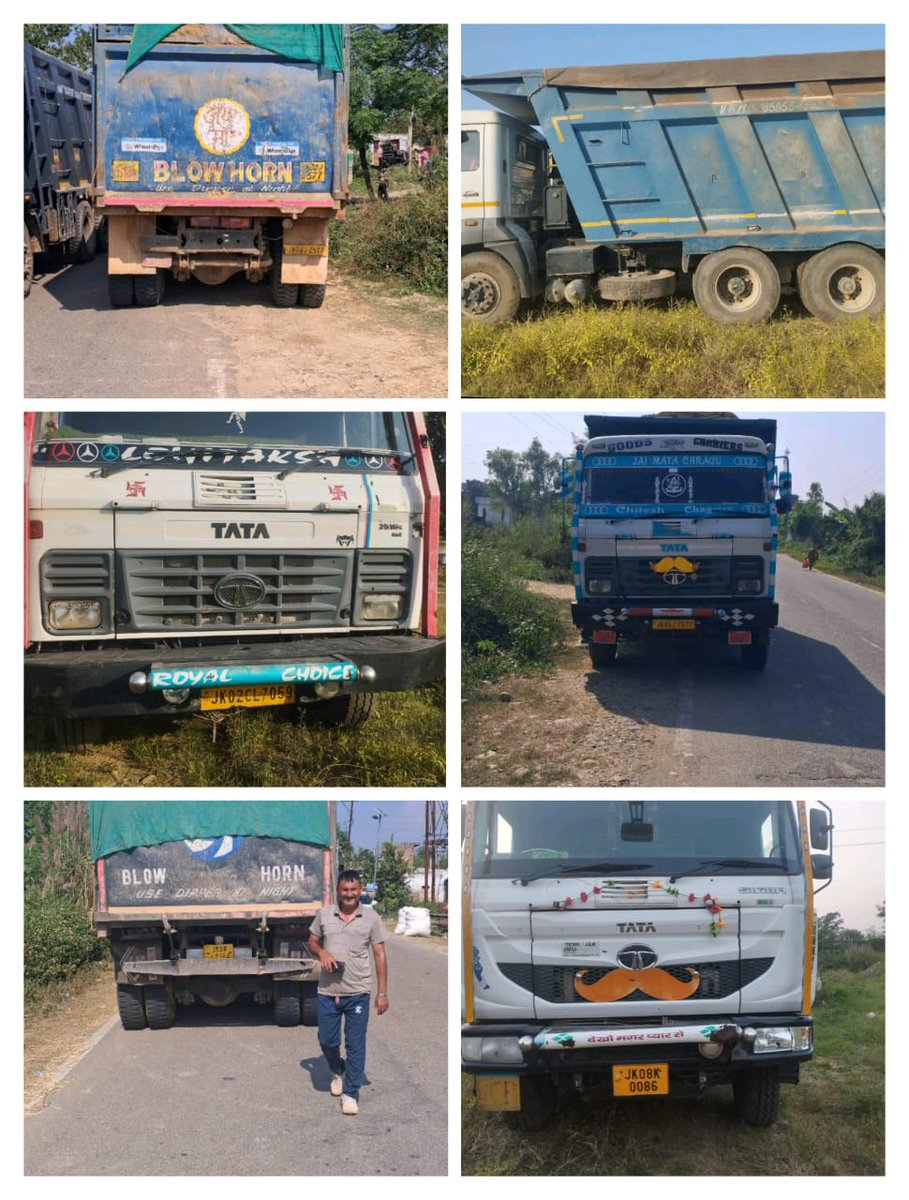 J&amp;K POLICE KATHUA  SEIZED 04 DUMPERS FOR ILLEGAL MINING AT  HIRANAGAR
<a href="/JmuKmrPolice/">J&K Police</a>
<a href="/ZPHQJammu/">Zonal Police Media Centre- Jammu Zone</a>
<a href="/DigJsk/">DIG JSK Range Jammu</a> <a href="/mohita_ips/">Mohita Sharma</a>