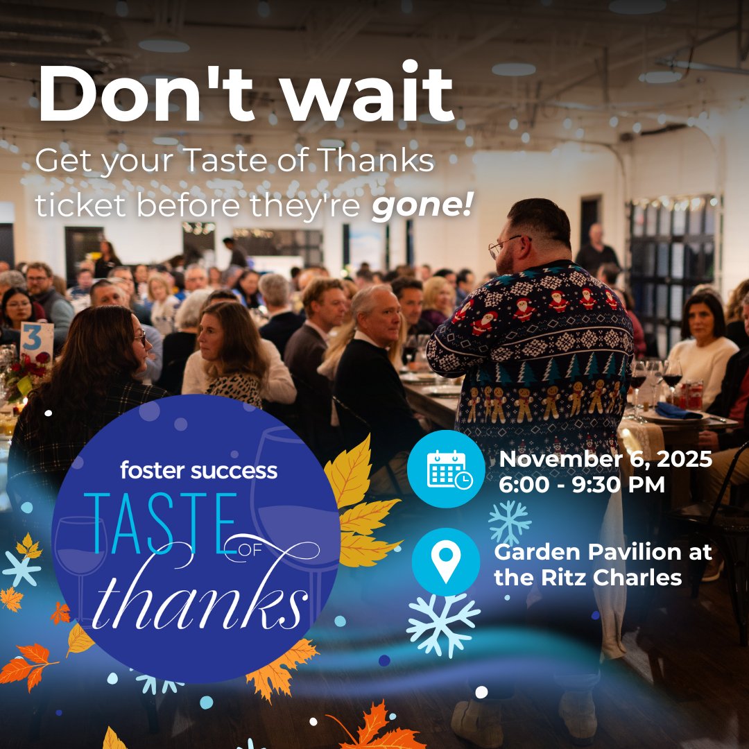 FriendsGiving starts in 7 days! Together, we need to raise $120,000 which directly supports our programs to ensure young people have the resources and tools they need.

Kickoff FriendsGiving with us at Taste of Thanks: events.blackthorn.io/en/Hr2iFKJ7/g/…