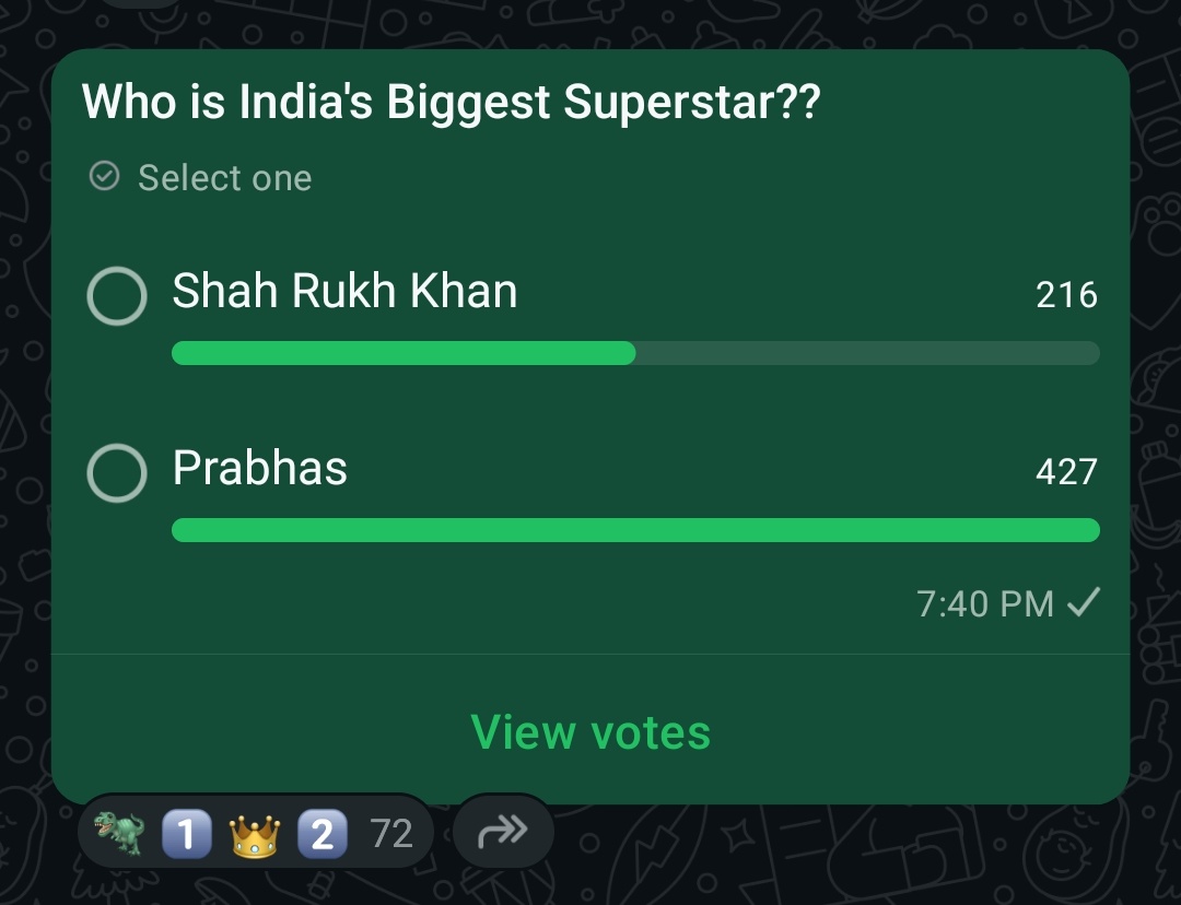 MovieHouse2023's tweet photo. Who is India's Biggest Superstar??
Let's See who will win😌

Poll Now - https://t.co/GO7rm2sh4U

#Prabhas #Rebelwood #REBEL #PrabhasBirthdayMonth #ShahRukhKhan #SRK #ShahRukhKhan𓀠  #PrabhasHanu https://t.co/vMRIbMuKWv