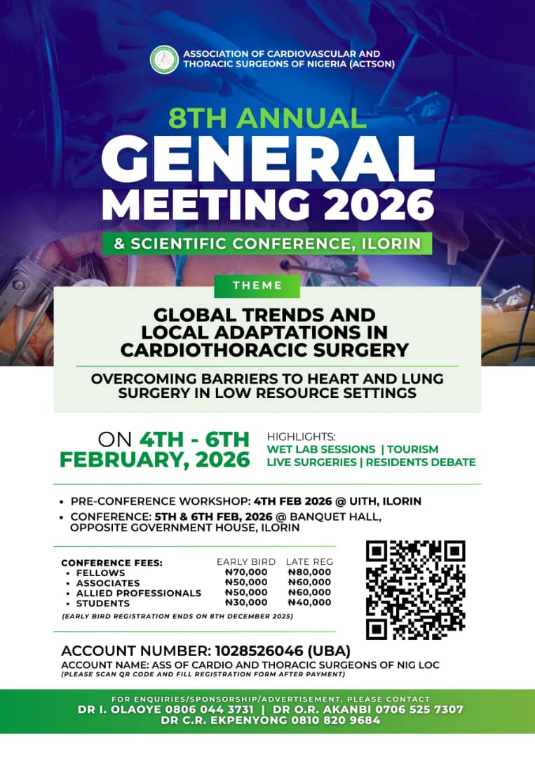 ACTSONil26's tweet image. ACTSON ILORIN 2026 — REGISTRATION IS NOW OPEN!*🎉

Each passing day brings us closer to the long-awaited ACTSON Ilorin 2026 Scientific Conference!