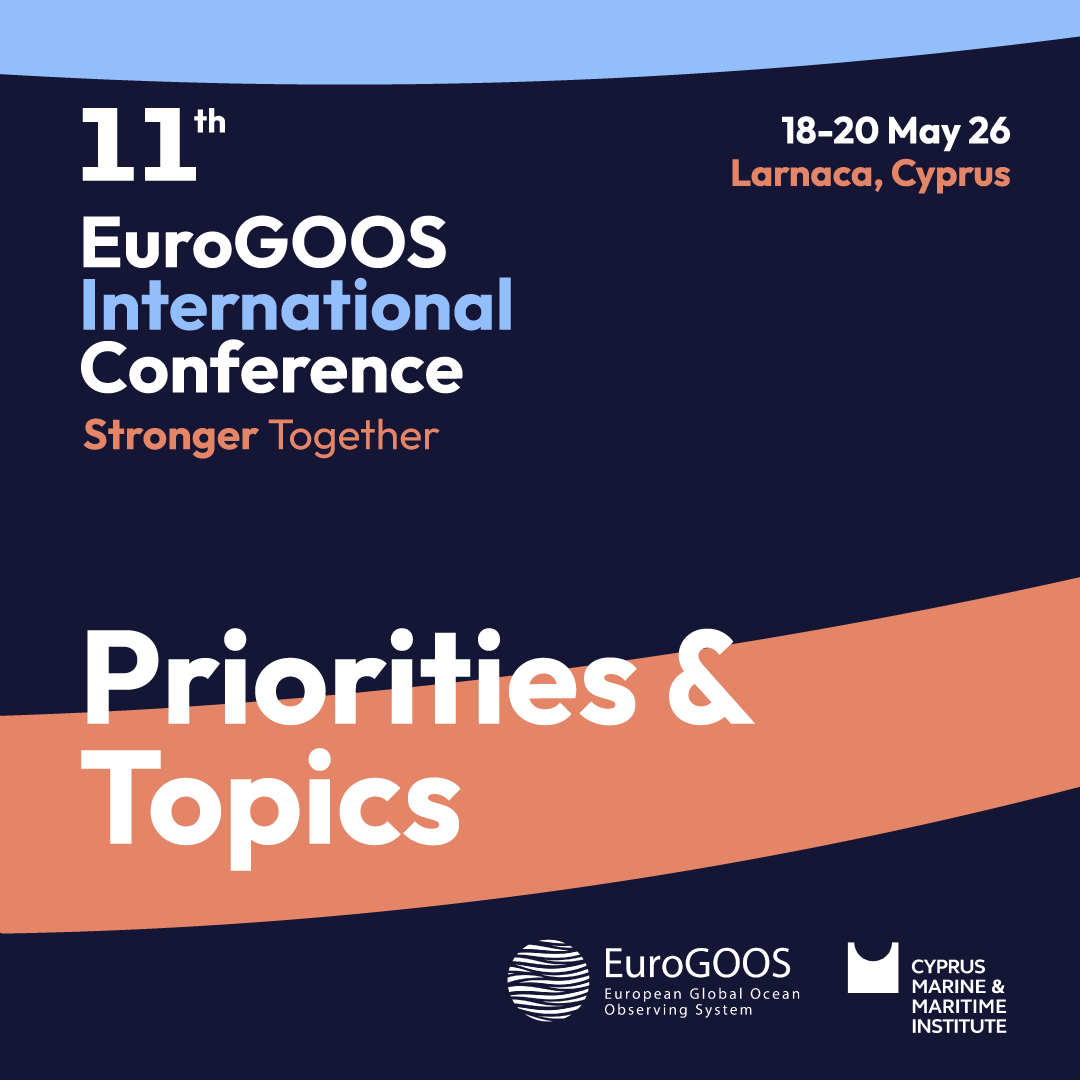 EuroGOOS's tweet image. 🚀 Be part of the 11th #EuroGOOSConference and submit your abstract by 20 November!  

We’re inviting researchers, innovators, and ocean enthusiasts from across Europe and beyond to share their work, ideas, and collaborations

🔗 Priorities &amp;amp; Topics: cyprusconferences.org/eurogoos2026/p…