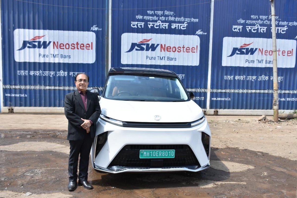 raunakshah14's tweet image. Dear @ParthJindal11,
For us, JSW is family❤️
From being proud distributors of JSW NeoSteel in Sangli &amp;amp; Satara, to now welcoming the first MG M9 in Sangli, every milestone feels deeply personal.
STEEL To WHEEL, we’ve grown together — stronger, prouder, and forever #JSWStrong 💪