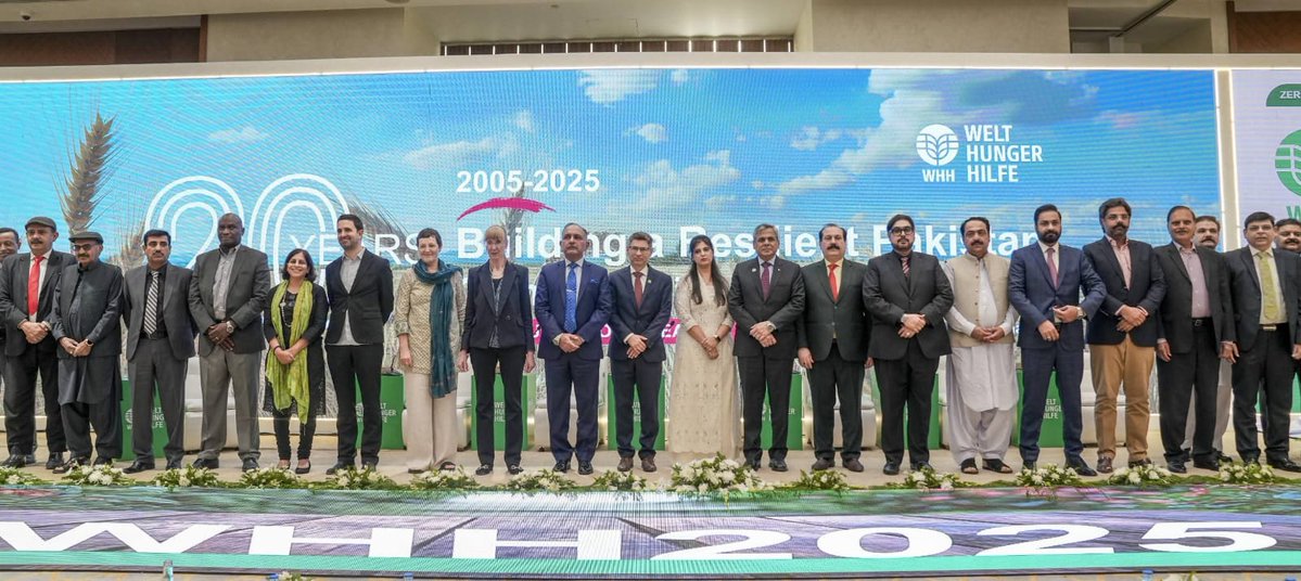 COMSATS_en's tweet image. On special inv, ED COMSATS, Amb Dr @ZakariaNafees attended @Welthungerhilfe commemoration of 20 yrs of humanitarian &amp;amp; development work in 🇵🇰 particularly through sustainable #FoodSystems 🌾. COMSATS &amp;amp; WHH share a common mission of building #resilient &amp;amp; shock-prepared #communities