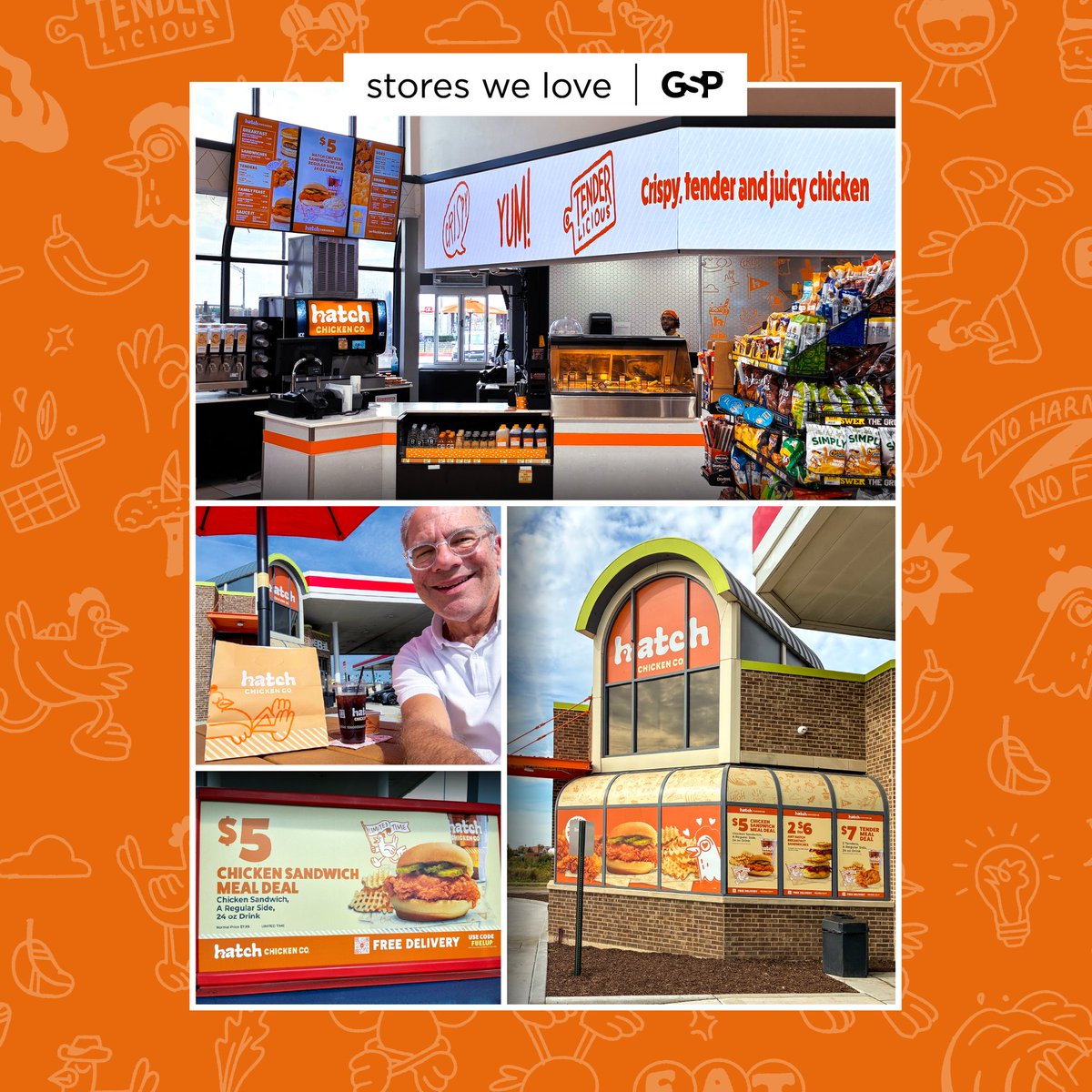 retailbetter's tweet image. #storeswelove 🐔 Right after NACS, we visited the Rebel &amp;amp; Hatch store in Romeoville, IL. Rebel partnered with GSP to develop the identity and we even installed the elements for both brands on-site. It was worth the drive and we loved the chicken! 🍗🧡 #retaildesign #logodesigner