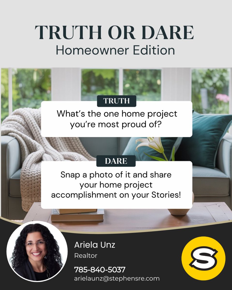 ArielaUnz's tweet photo. Let's play homeowner Truth or Dare 🏡. Share a DIY tale or give a virtual tour of your proudest space.
#diytales #homepride #truthordare #shareyourspace https://t.co/BD5RmDx02L