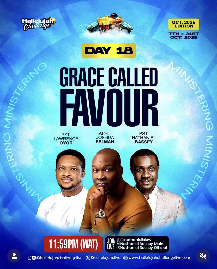 Grace called favour locating as many that believe and type Amen 🙏 
The lord has heard your cry and is about to give you a testimony that will shut your difficult times.
#HallelujahChallengeOCT2025 
#day18
#NSPPD