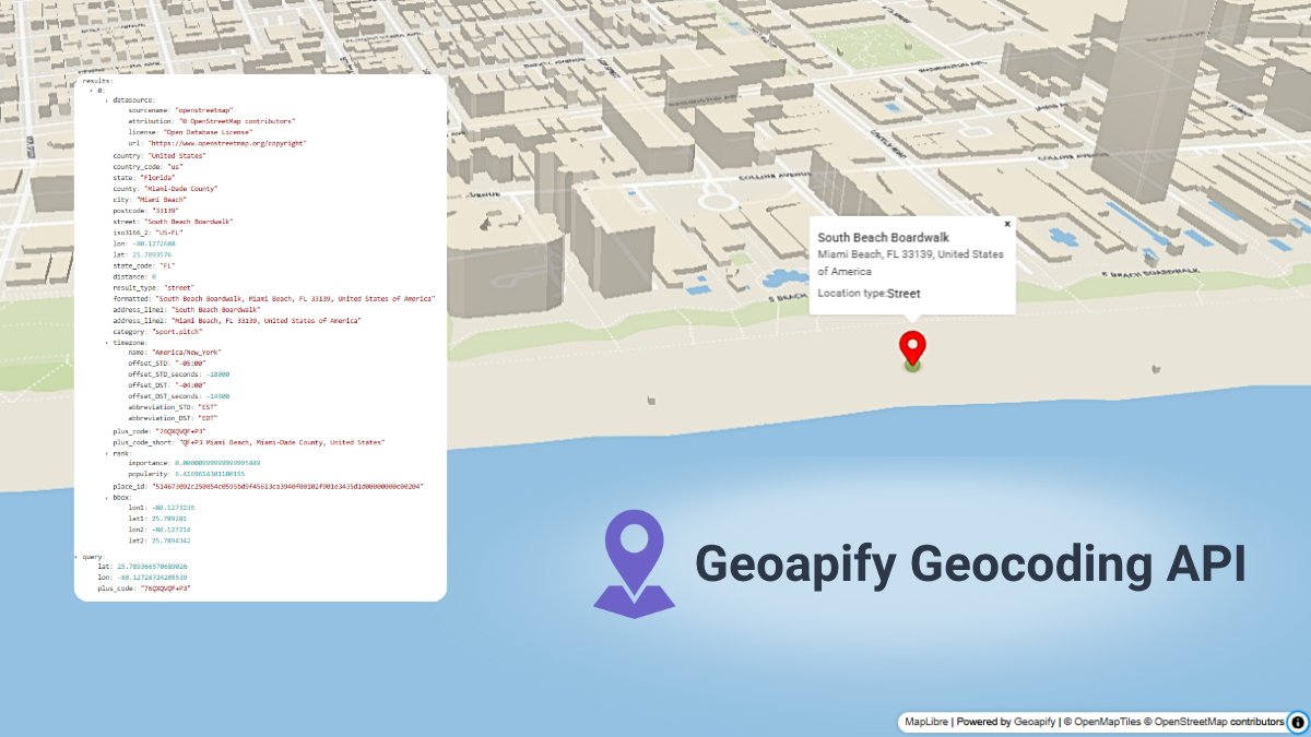 geoapify's tweet image. Messy address data? 🧹
Geoapify Geocoding API not only converts addresses to latitude/longitude but also normalizes and standardizes them.
Get clean, consistent data for logistics, CRM & analytics.
Try it → geoapify.com/geocoding-api/
 #Geocoding #AddressCleaning #DataQuality…
