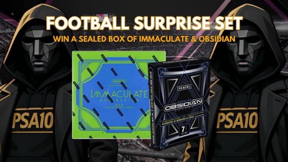 Join FRONT MAN for Part 3 on Whatnot! ⚽️

Win a sealed box of Immaculate &amp; Obsidian!

106 spots left!, There is still 50+ tickets up for grabs! - Each ticket enters you into the Wheel Spin!

🎥 Live tonight 6:30PM (UK)
👉 whatnot.com/s/wBa07gx4

Do you feel lucky?

<a href="/PSA10TCG/">PSA10TCG</a> 🤝