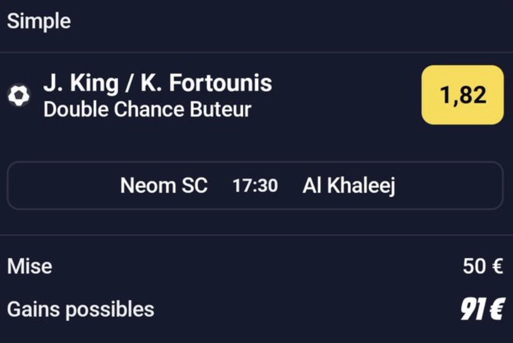 LeBarjotProno's tweet image. 🚀MONTANTE (la vrai) feat @BetClem_ et @BozohPronos 

Palier 1 : 50€👉🏼91€ ?!

⚠️ ne suivez pas les meme mises que nous, faites en fonction de ce que vous pouvez perdre sans que ça vous dérangent ⚠️ 

Bonne chance a nous 🍀