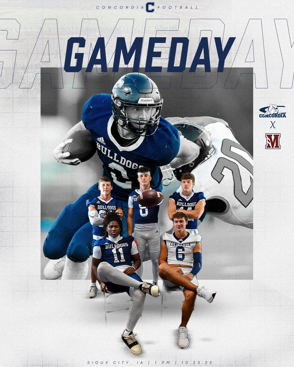 cunebulldogs's tweet photo. 🏈 GAMEDAY! 🏈

(23) @CUNEFootball @ (11) Morningside 

🕐 1 PM
📍 Elwood Olsen Stadium (Sioux City, IA) 
📻 https://t.co/wLMZbOuiqY
📺 https://t.co/hncKhbDBOr
📊 https://t.co/lT8p5h2ePg https://t.co/7gUV3VcuGS