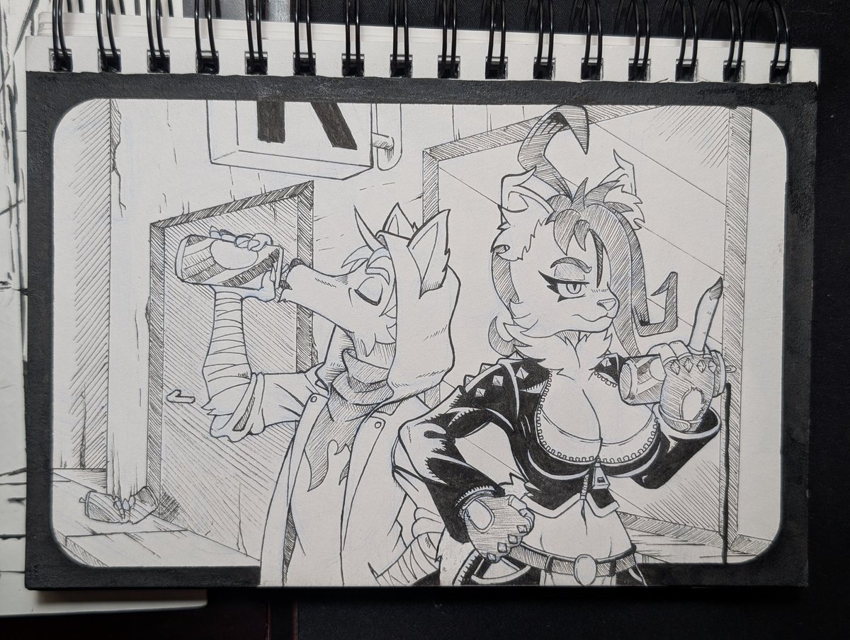 LogicalCogs's tweet image. Inktober day 24: rowdy
Just some punks
#Inktober #Inktober2025