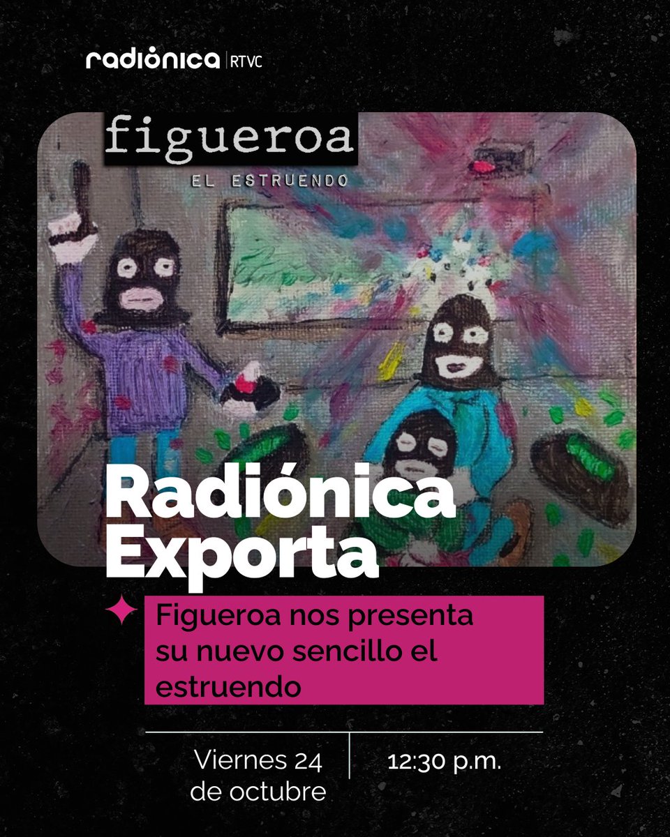 ¿Quieres entender la escena musical colombiana hoy? Escucha #RadiónicaExporta con <a href="/morarocknroll/">Héctor Mora</a>, un espacio que te conecta con sonidos nacionales que ya cruzan fronteras. 🇨🇴​🎶​

Entrevista: Figueroa nos presenta su nuevo sencillo el estruendo.

Sintoniza #RadiónicaExporta de