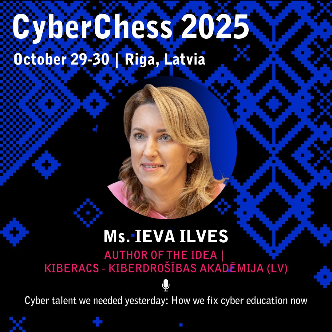 certlv's tweet image. #CyberChess2025 noslēguma plenārsesija 30. oktobrī uz #CyberChess lielās skatuves pulcēs ekspertus, kas stāstīs par taktiku, sadarbību un par to, kā attīstīt zināšanas un nākotnes talantus kiberdrošības nozarē.

📅 Programma: cyberchess.lv