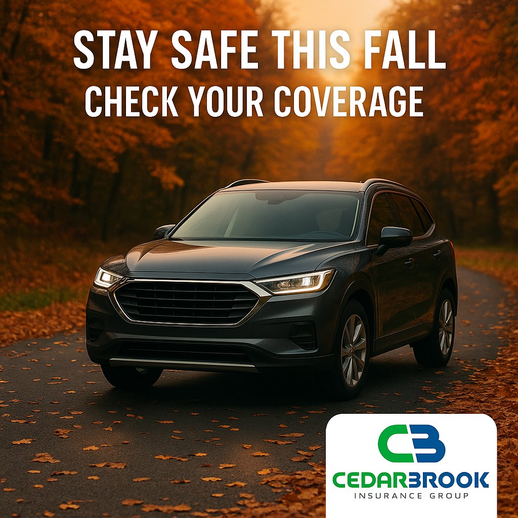 CedarBrookInsur's tweet image. 🍁 Fall roads can be tricky, shorter days, slick leaves, early darkness.

Stay safe &amp;amp; review your auto coverage today.

👉 bit.ly/4hlNsiJ

#CEDARBROOK #FallDriving #InsuranceTips