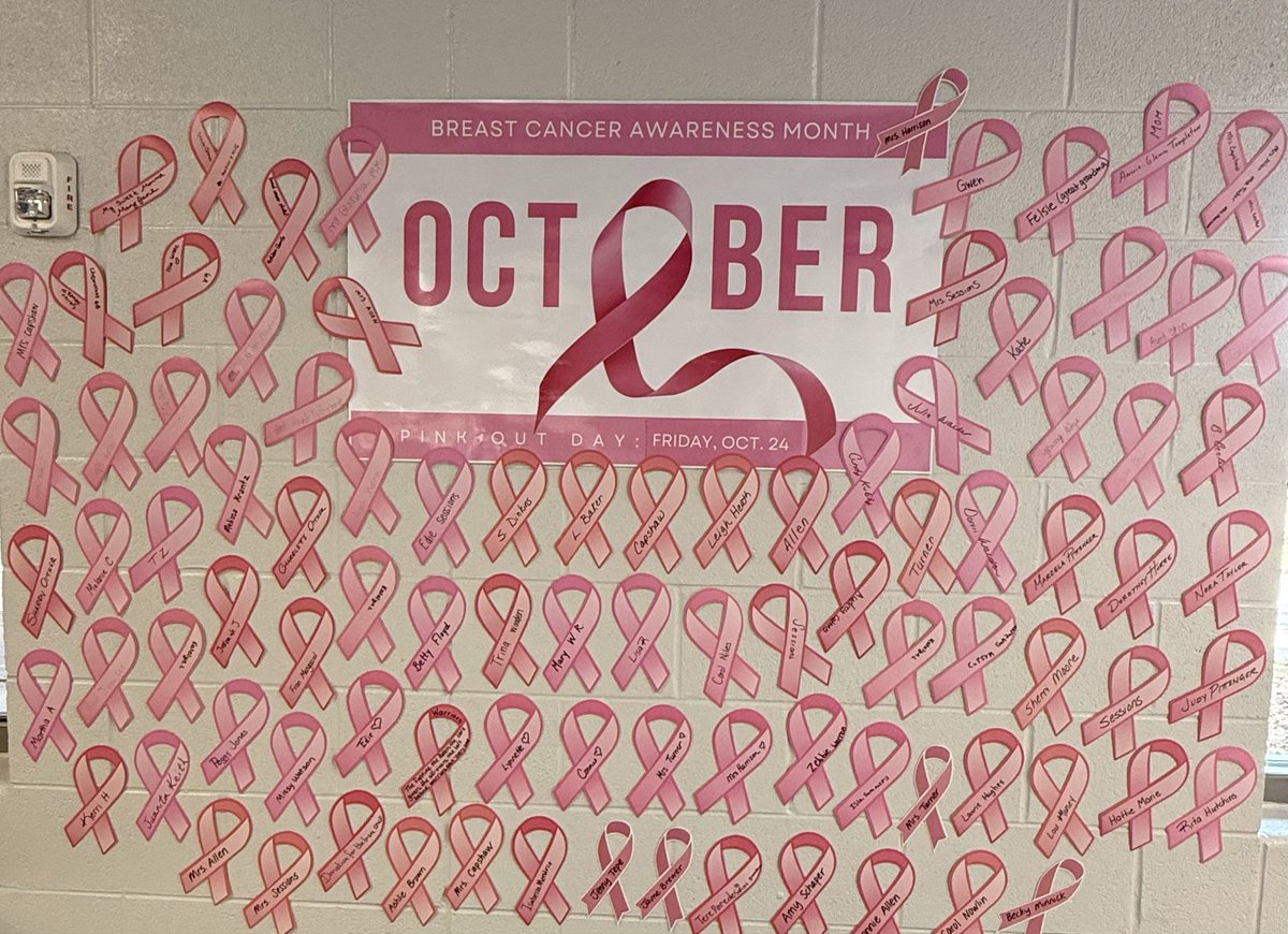 It’s PINK OUT day at Siegel Middle in honor of Breast Cancer Awareness