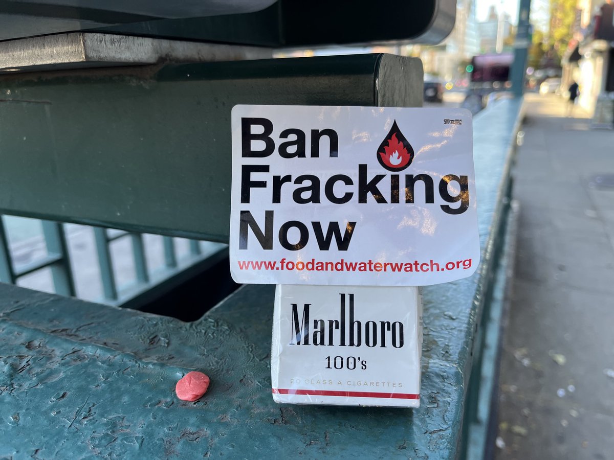 EricWeltman's tweet image. A big THANK YOU to this empty pack of cigarettes for supporting #BanFrackingNow!