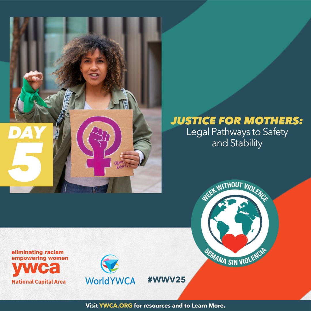 Legal systems should protect—not punish—mothers seeking safety. This #WWV25, we’re advocating for accessible, equitable legal pathways for survivors. #JusticeForMothers #SafeBeginnings #WWV25 #YWCAInspires