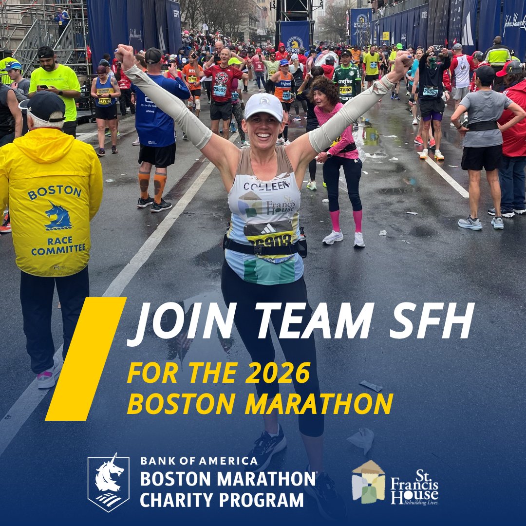 We’re officially a charity parter for the 2026 <a href="/bostonmarathon/">Boston Marathon</a> presented by <a href="/BankofAmerica/">Bank of America</a>! 🏃‍♀️💚

Join #TeamSFH for the #BostonMarathon on April 20, 2026 and run to support over 500 individuals experiencing homelessness each day. Every mile helps fuel hope, recovery, and