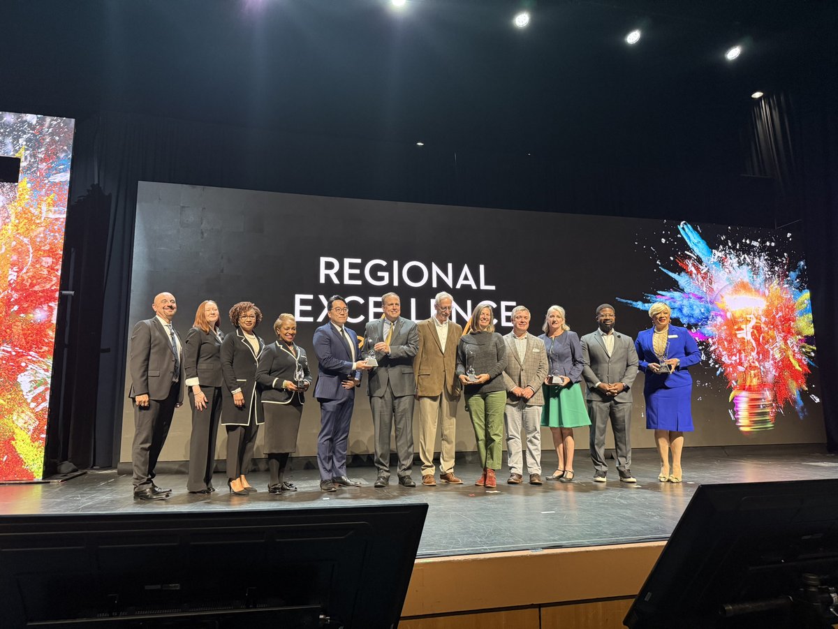 AtlantaRegional's tweet photo. Innovation was on stage at #SOR2025! From award winners to guest speakers, today’s program was packed with creativity, collaboration, and ideas shaping #OneGreatRegion. #SOR2025 https://t.co/0vdHeNlUEU