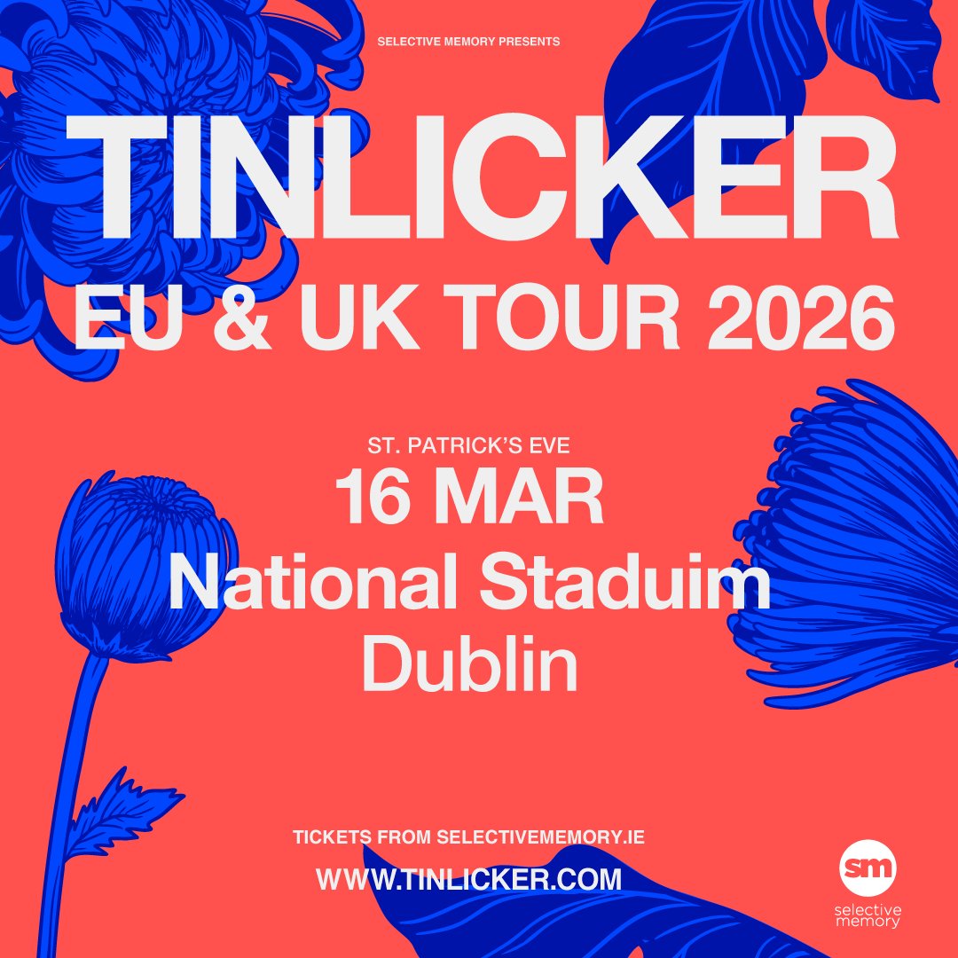 artisynpr's tweet photo. TINLICKER 
LIVE AT THE NATIONAL STADIUM, DUBLIN 
St Patrick's Eve – 16th March 2026  

This will be @tinlicker_nl  biggest Irish headline to date.

Their 2024 show was absolutely amazing and sold out in record time.   

Tickets on Sale next Friday 31st Oct https://t.co/Oxeslo07mP