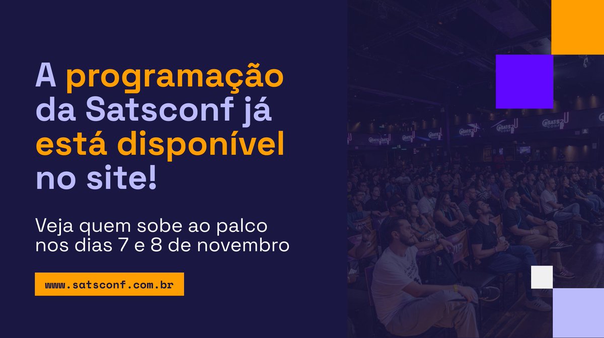 satsconf_'s tweet image. A programação completa da Satsconf já está no ar! 

Cheia de painéis, debates e experiências que vão conectar você ao futuro do Bitcoin. 🤘

Confira no site e comece a montar sua agenda.