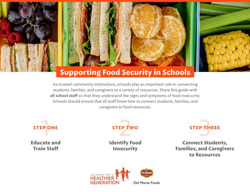 HealthierGen's tweet image. For millions of families across our school communities, #FoodInsecurity is a present &amp;amp; growing concern. Please share this resource w/ schools &amp;amp; youth orgs to help staff spot signs + connect families to food resources: bit.ly/3WitJXF #FoodAccess #HealthySchools @DelMonte