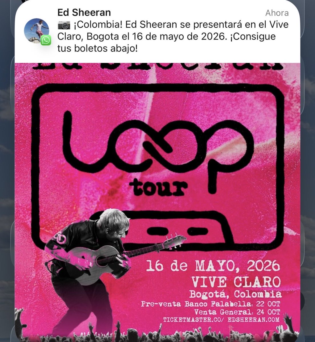 Nuestro amigo personal <a href="/edsheeran/">Ed Sheeran HQ</a> manda a decir que compren ya con cualquier método de pago 💖