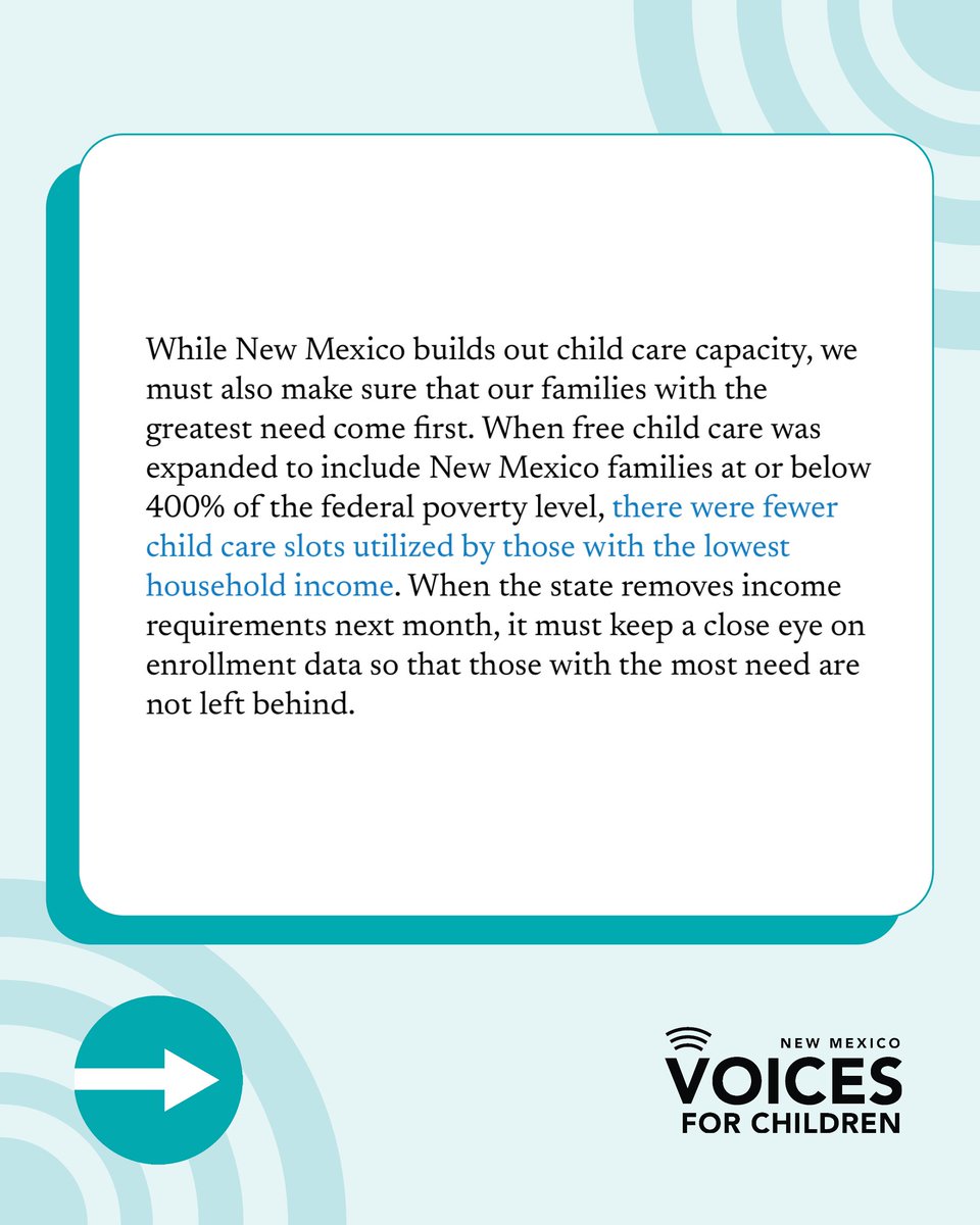 New Mexico will soon be the first state in the nation to offer free, universal child care because of the work of advocates, organizers, educators, and leadership from @govmlg. Now it's up to us to make it a long-term success. Read more here ➡️ ow.ly/XOf850XheMT #nmpol