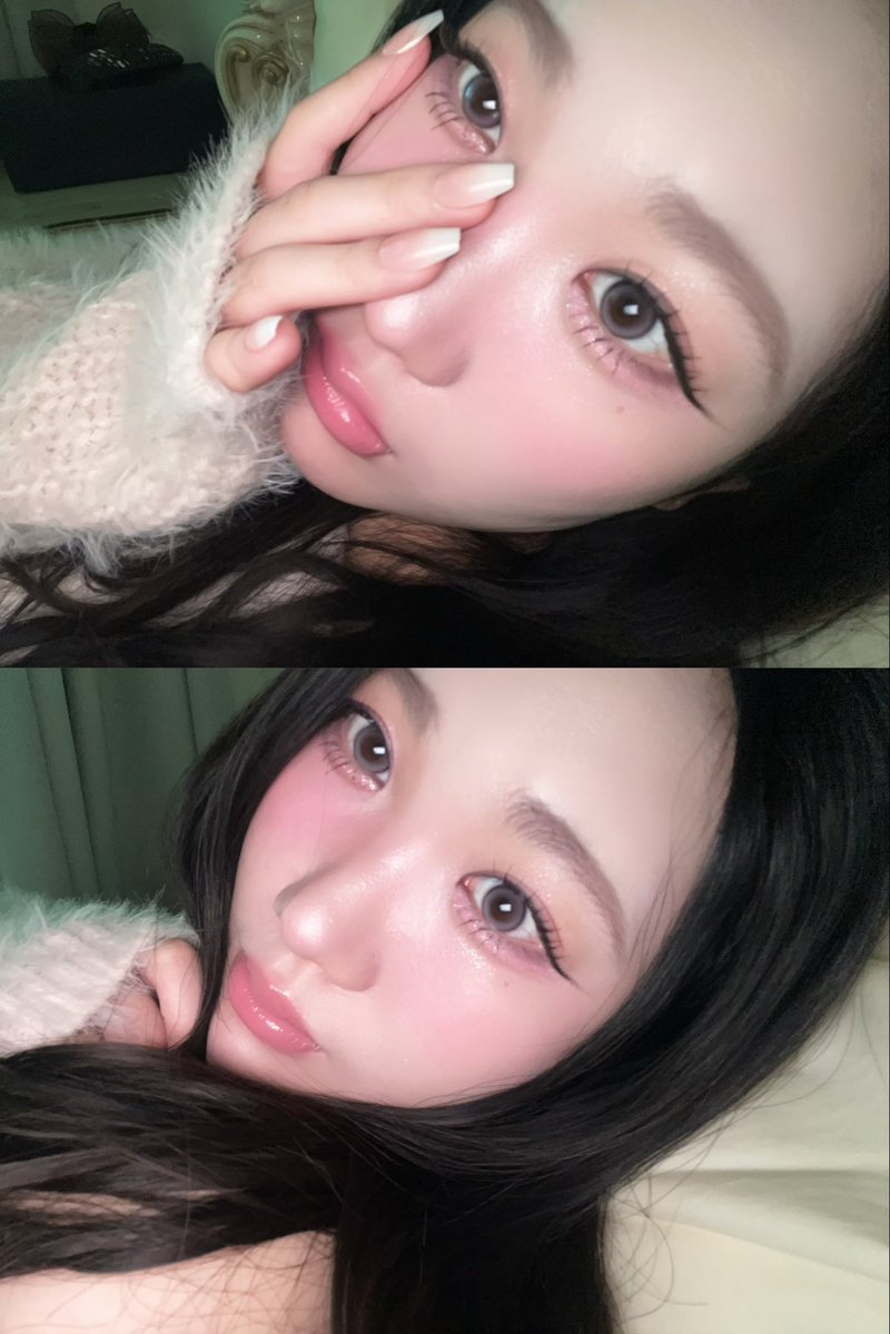 오늘 청순 멀멀 메이크업 했어요!
눈물 글리터가 포인투🩷➰