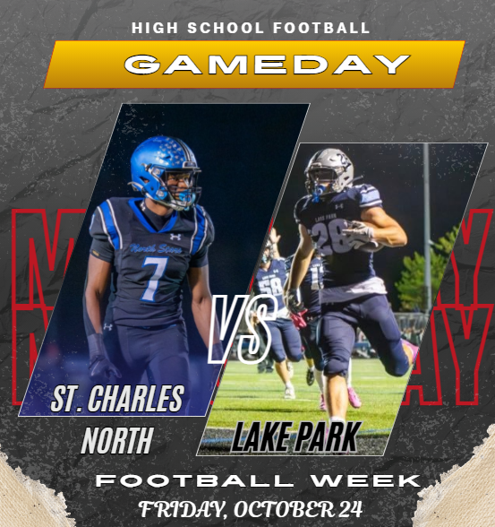 Football Fridays in Illinois as
St. Charles North vs Lake Park
📺 Live On: bit.ly/3LrvwHq
📅 today
⏰@ 7p.
<a href="/SCNAthletics/">St. Charles North Athletics</a> <a href="/SCNFBOFFICIAL/">Official North Star Football Account</a> <a href="/SCNAthletics/">St. Charles North Athletics</a> <a href="/StCharlesNorth/">St. Charles North HS</a> <a href="/LakeParkFootbal/">Lake Park Lancer Football</a> <a href="/KendanRatini/">Kendan Ratini</a> <a href="/LPLancers/">Lake Park HS</a> <a href="/Cover4SCN/">Cover4SCN</a> <a href="/Coach_Kirk_67/">Chris Kirkpatrick</a> <a href="/GeorgeTzamoura1/">George Tzamouranis</a> <a href="/mikegervasio/">Michael Gervasio</a>