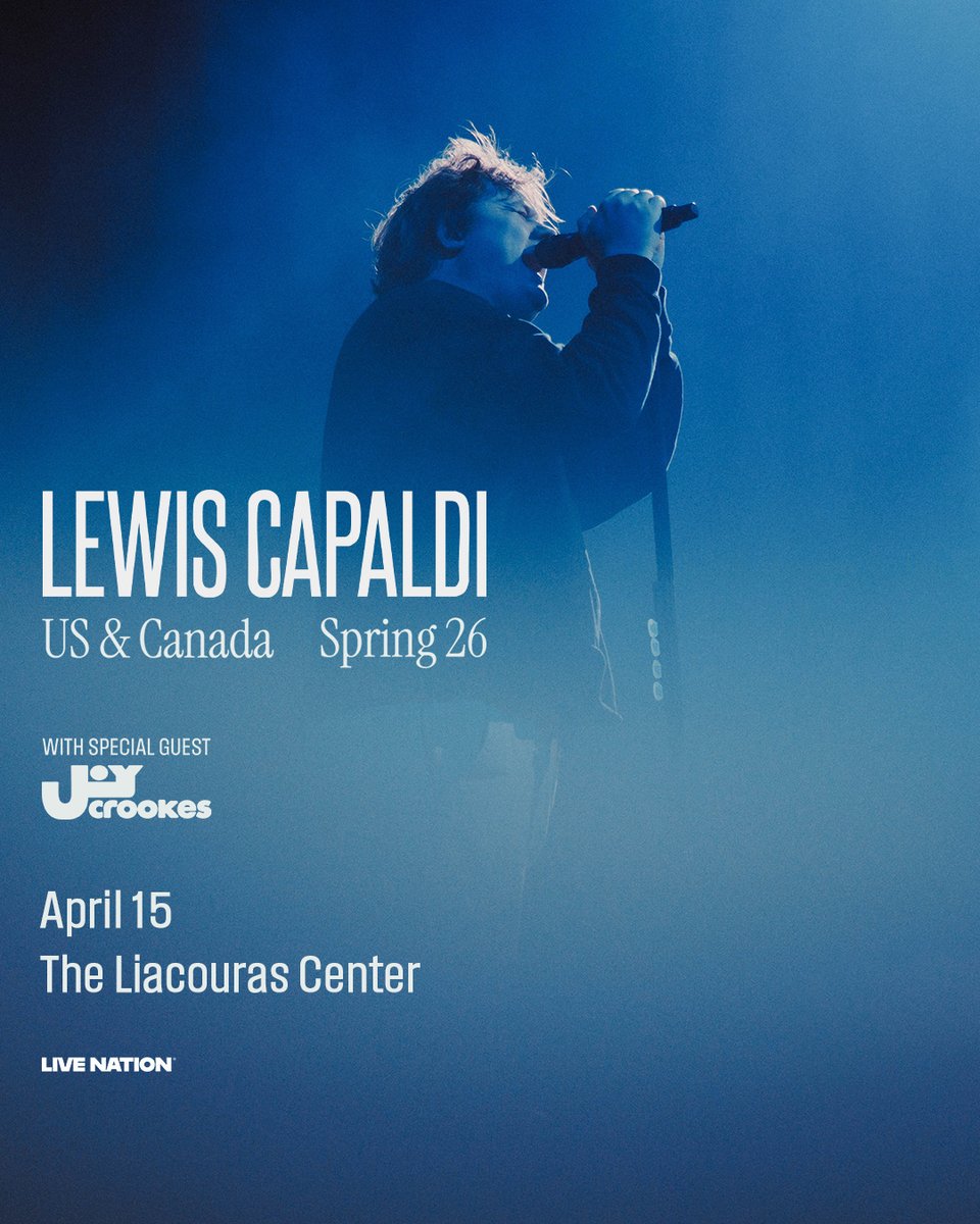 JUST ANNOUNCED: Lewis Capaldi returns stateside with a headline show at The Liacouras Center on April 15th with special guest Joy Crookes. 

🎟️: Tickets on sale Friday, October 31 at 9 am
